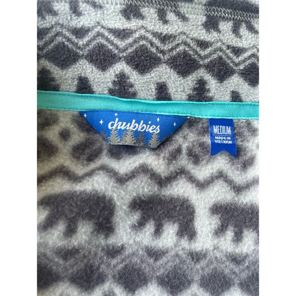 Chubbies Low Pile Fleece Quarter Zip Pullover The Bear Hug Size Medium - Picture 7 of 7